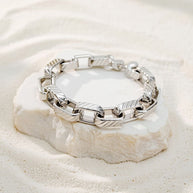 Aster ~ Silver chunky bracelet image 2