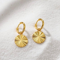 Charlotte ~ Disc huggie earrings image 4