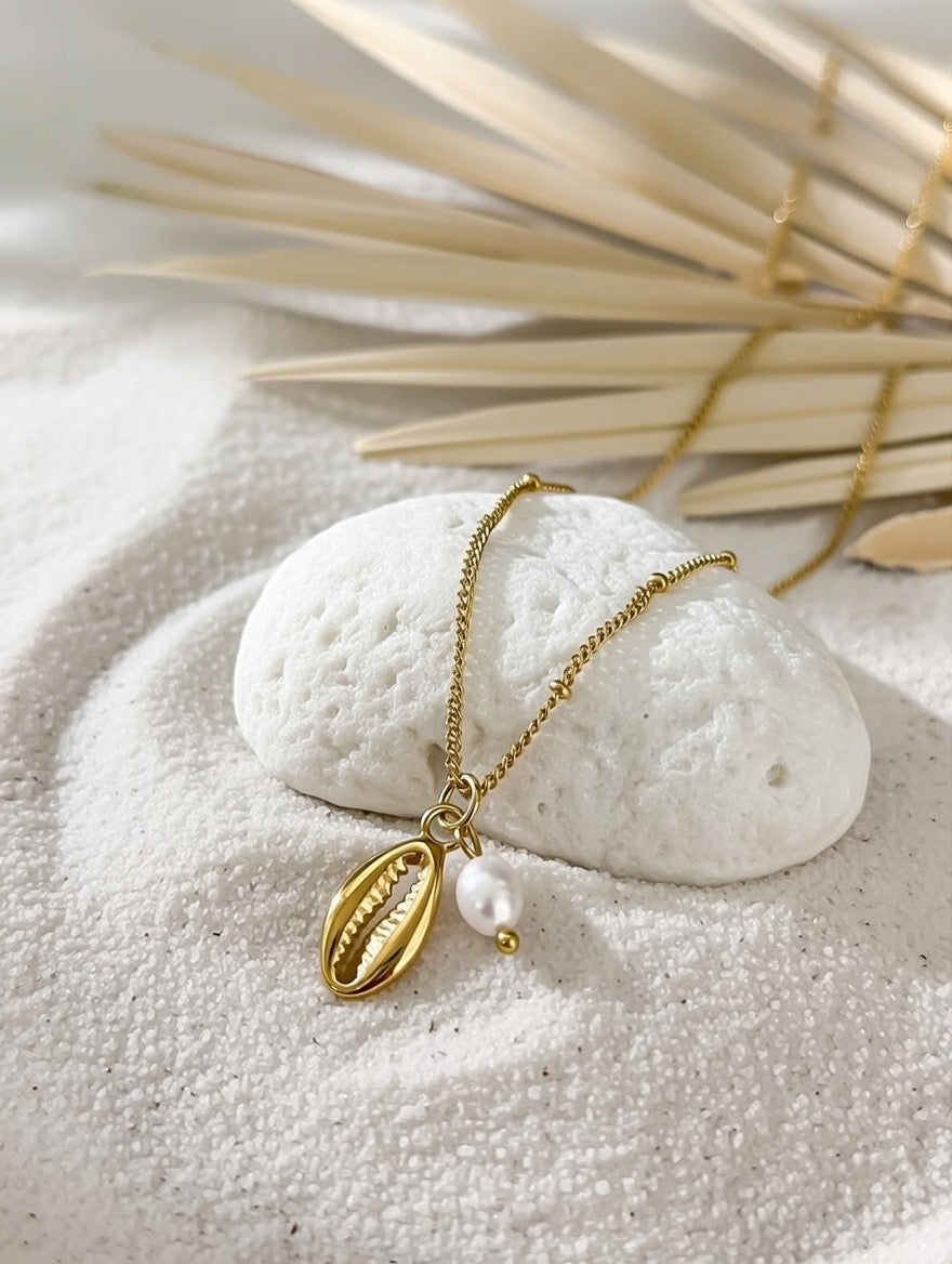 Audrey ~ Freshwater Pearl ocean necklace image 1