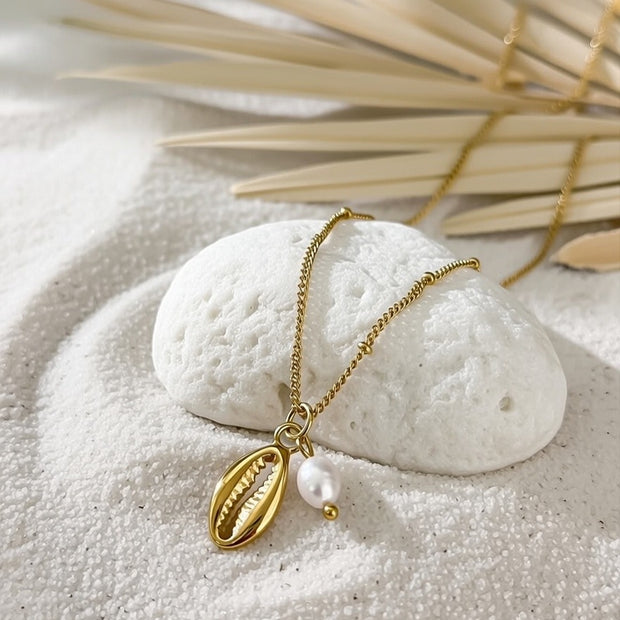 Audrey ~ Freshwater Pearl ocean necklace image 1