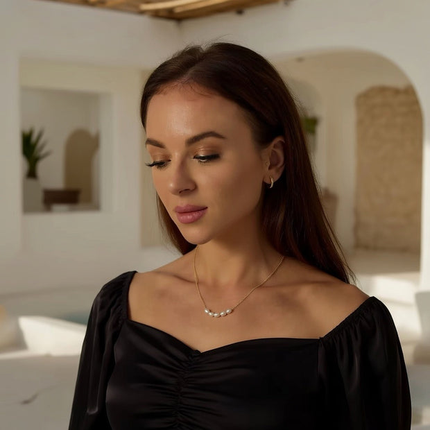 Mia ~ Dainty Freshwater Pearl Necklace image 0