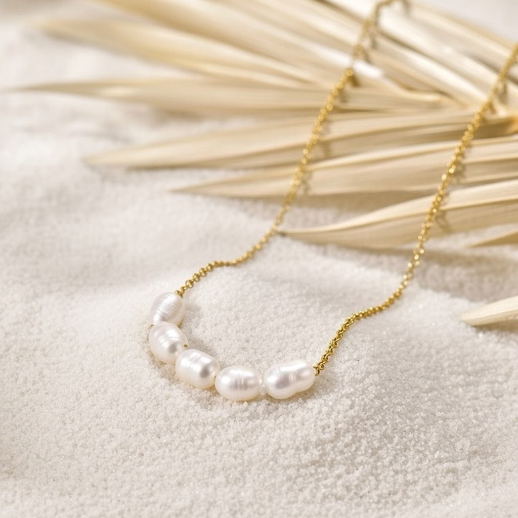 Mia ~ Dainty Freshwater Pearl Necklace image 2