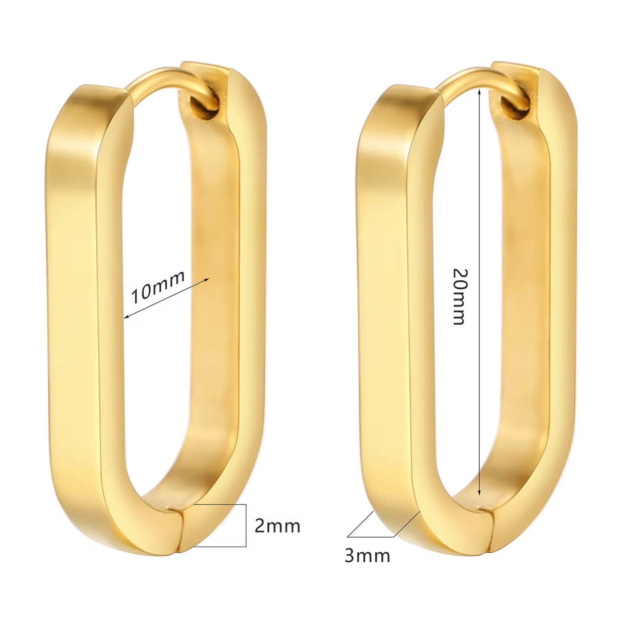 Celine ~ Gold Oval hoops image 7
