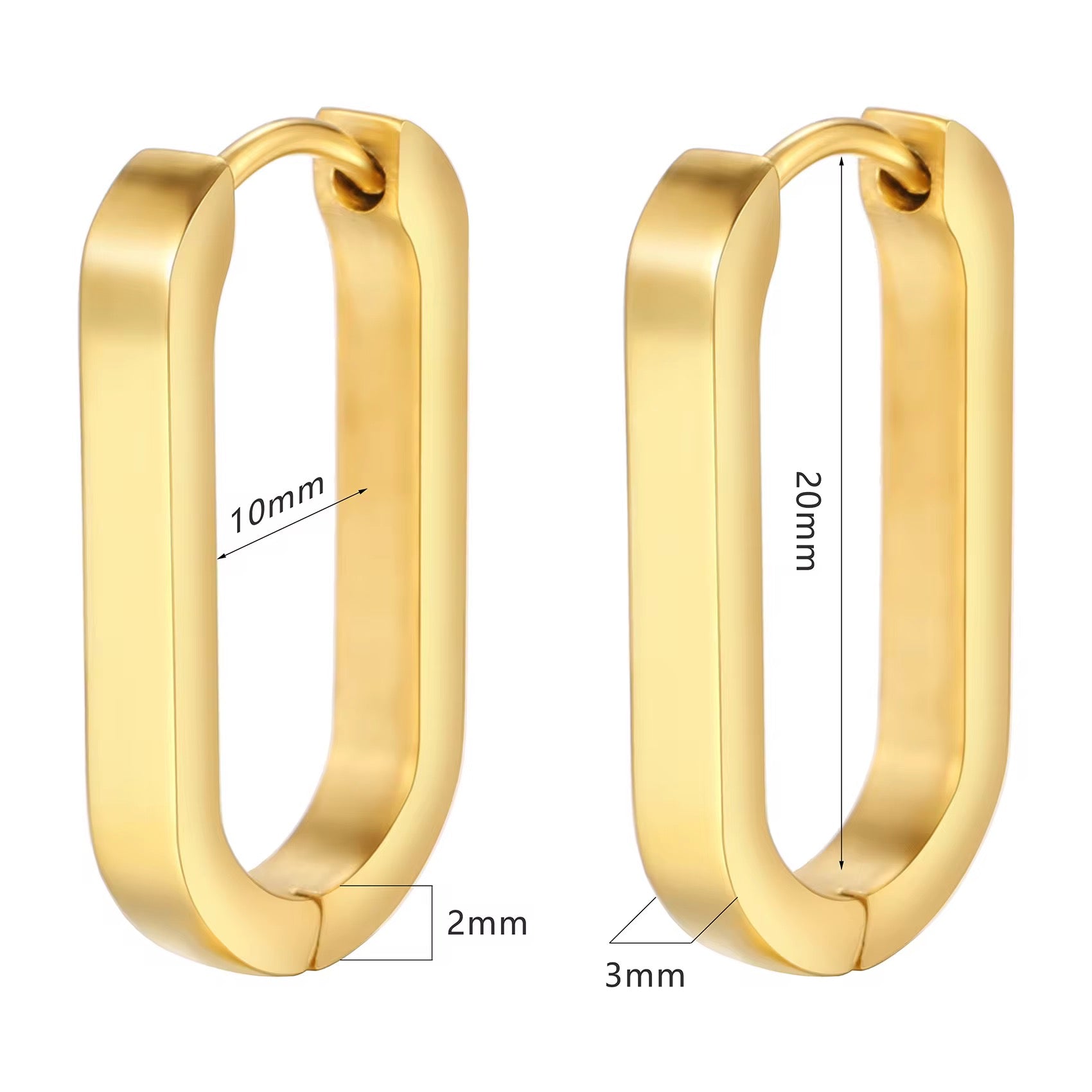 Celine ~ Gold Oval hoops image 7