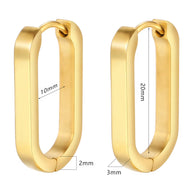 Celine ~ Gold Oval hoops image 7