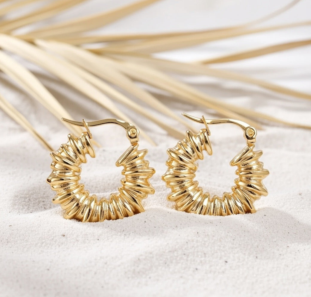 Ivy ~ Textured hoops image 1