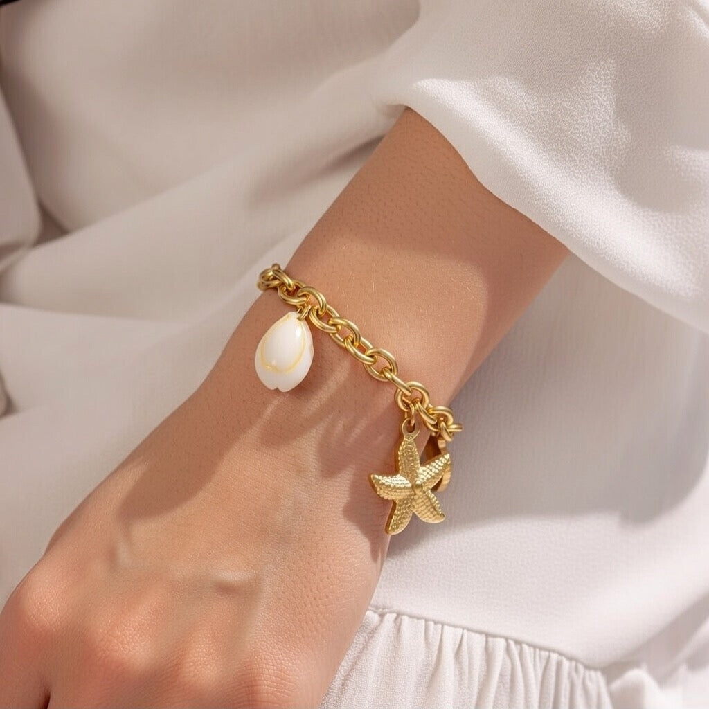 Anastasia ~ Gold sea charm bracelet image 2