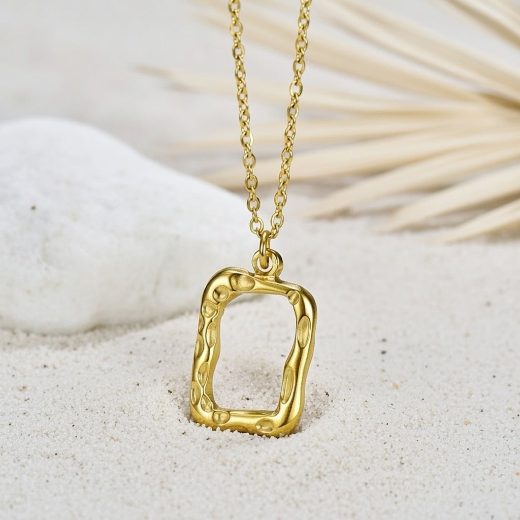 Ivy ~  Gold square necklace image 2