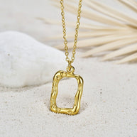 Ivy ~  Gold square necklace image 2