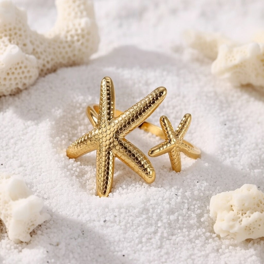 Alora ~ Gold Starfish ring image 5
