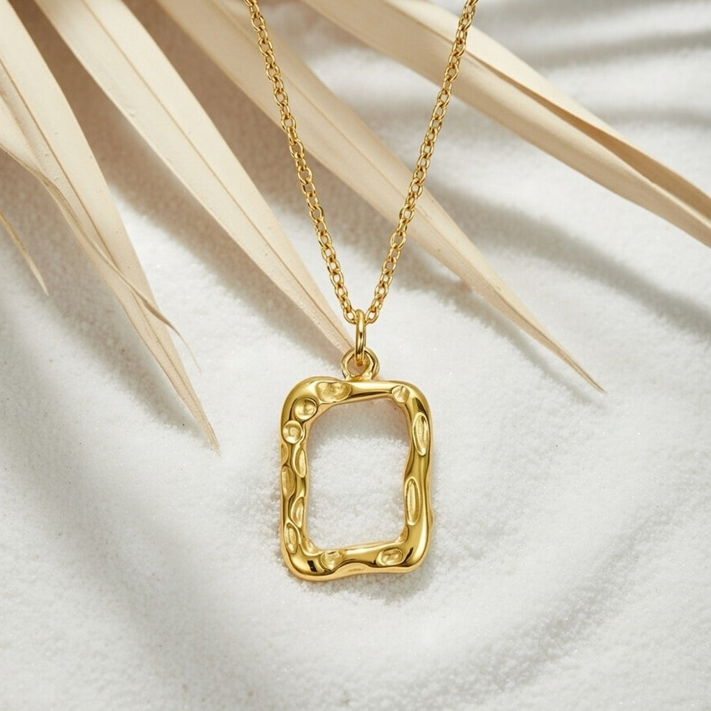 Ivy ~  Gold square necklace image 3