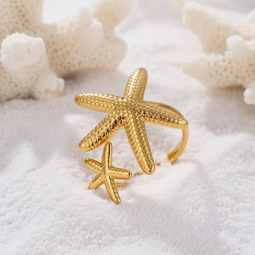 Alora ~ Gold Starfish ring image 3