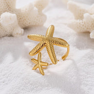 Alora ~ Gold Starfish ring image 3