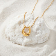 Zuri ~ Gold horseshoe necklace image 3