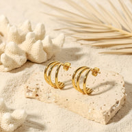 Haven ~ Gold Statement hoops image 2