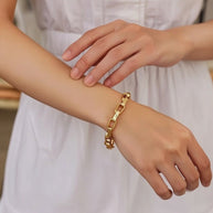 Aster ~ Gold chunky bracelet image 4