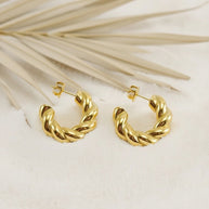 Jaxie ~ Gold Twist hoops gold image 8