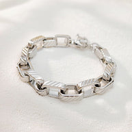 Aster ~ Silver chunky bracelet image 1
