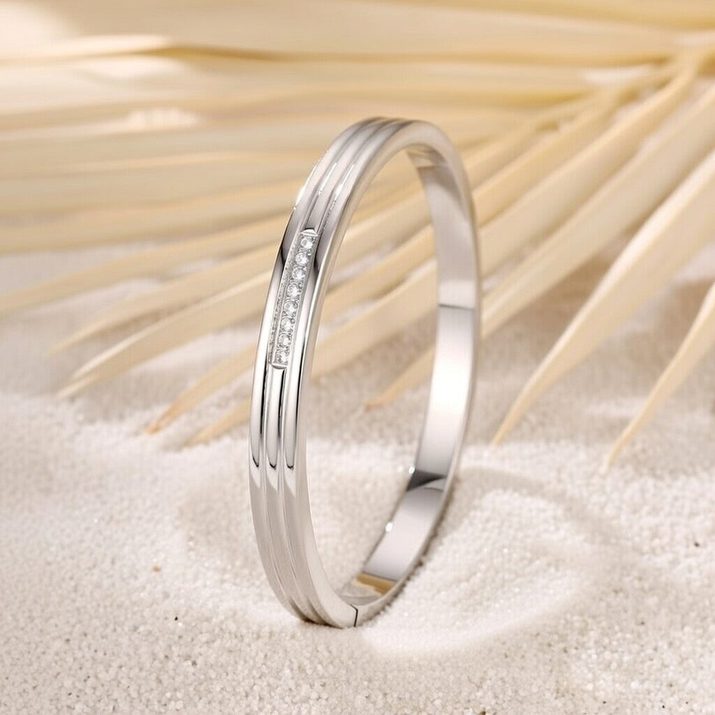 Maya ~ Silver CZ Diamonte bracelet image 1