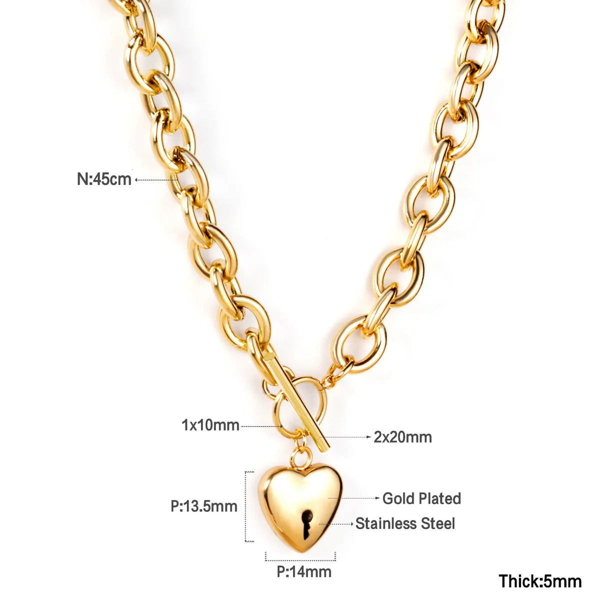 Ruby ~ Gold heart lock necklace image 6