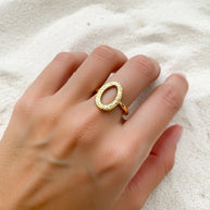 Adele ~ Hammered oval ring image 4