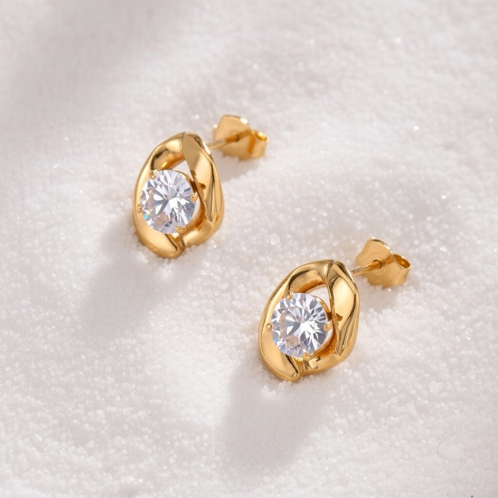 Halee ~ CZ Abstract earrings image 4