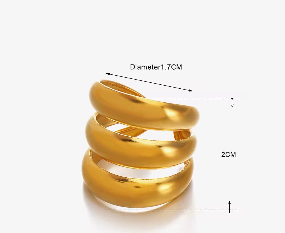 Ava ~ Gold Statement Ring image 8