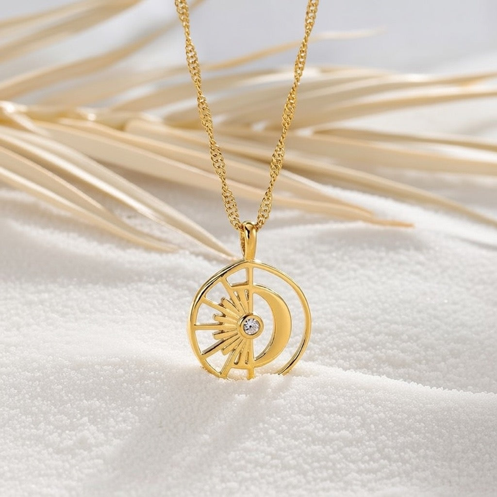 Paris ~ Sun & Moon necklace image 5
