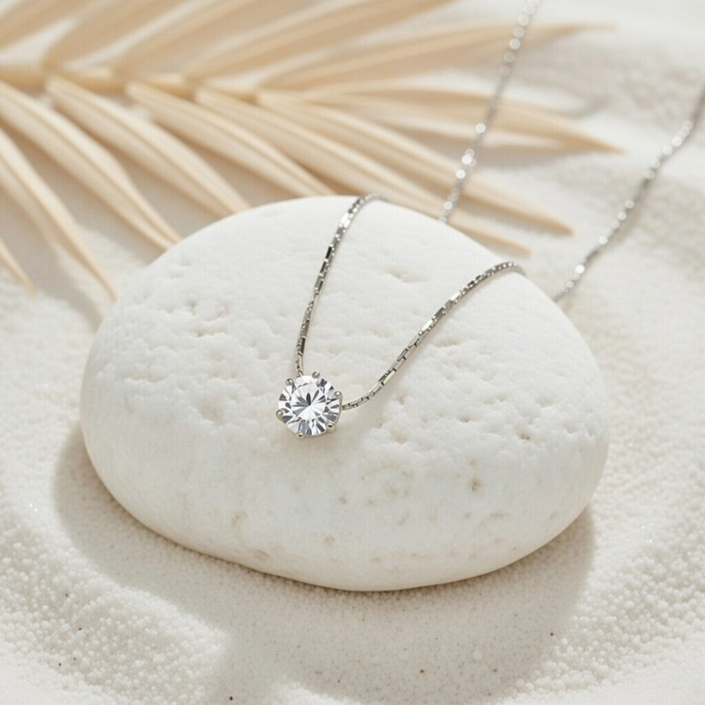 Henrietta ~ Silver CZ stone necklace image 3