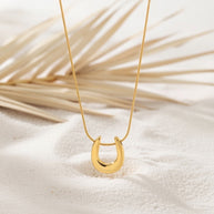 Zuri ~ Gold horseshoe necklace image 1