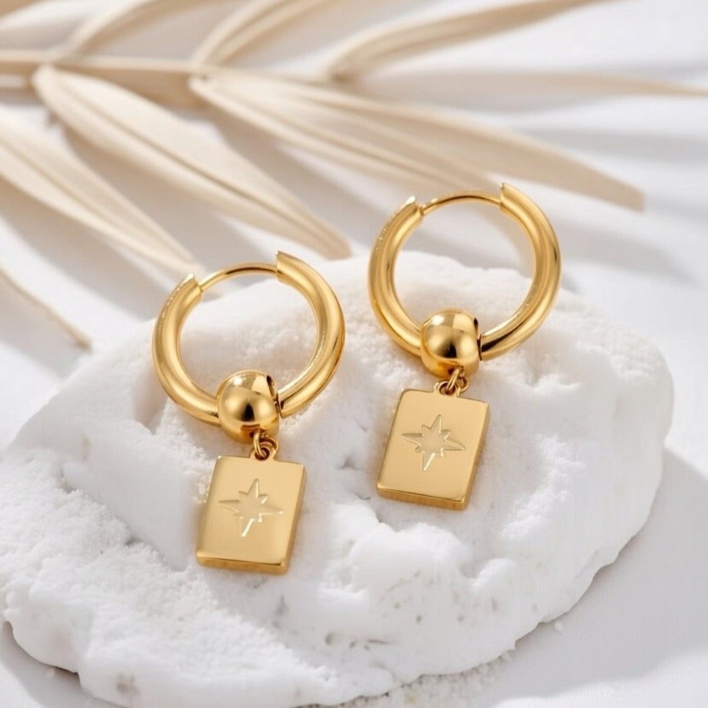 Rosie ~ Starburst huggie earrings image 5