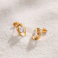 Halee ~ CZ Abstract earrings image 1