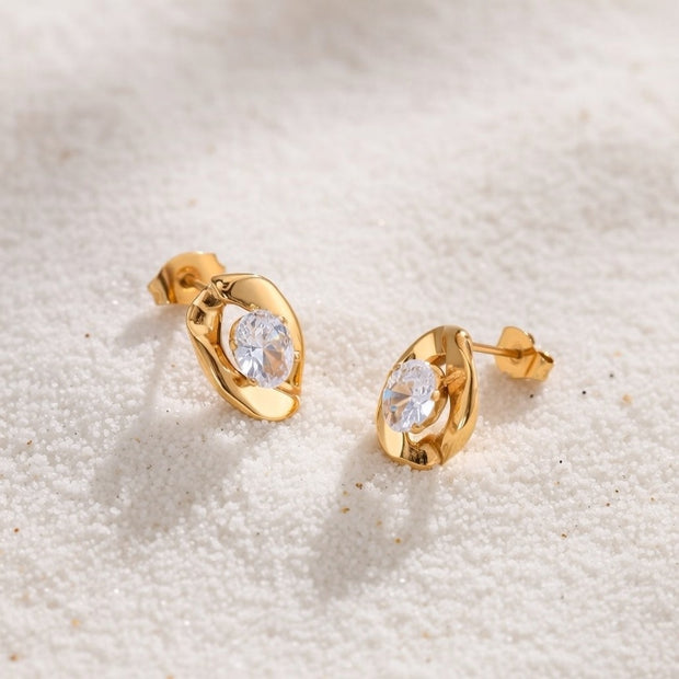 Halee ~ CZ Abstract earrings image 1