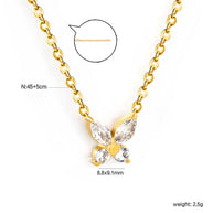 Junie ~ Gold CZ butterfly necklace image 6