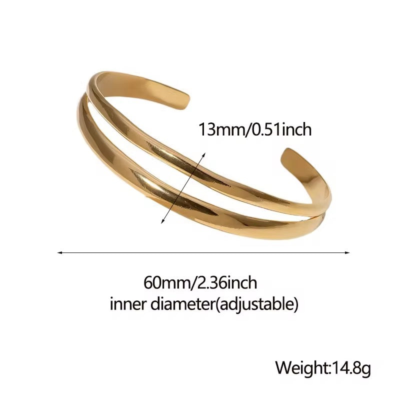 Aspen ~ Silver Double bangle image 7