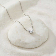 Henrietta ~ Silver CZ stone necklace image 4