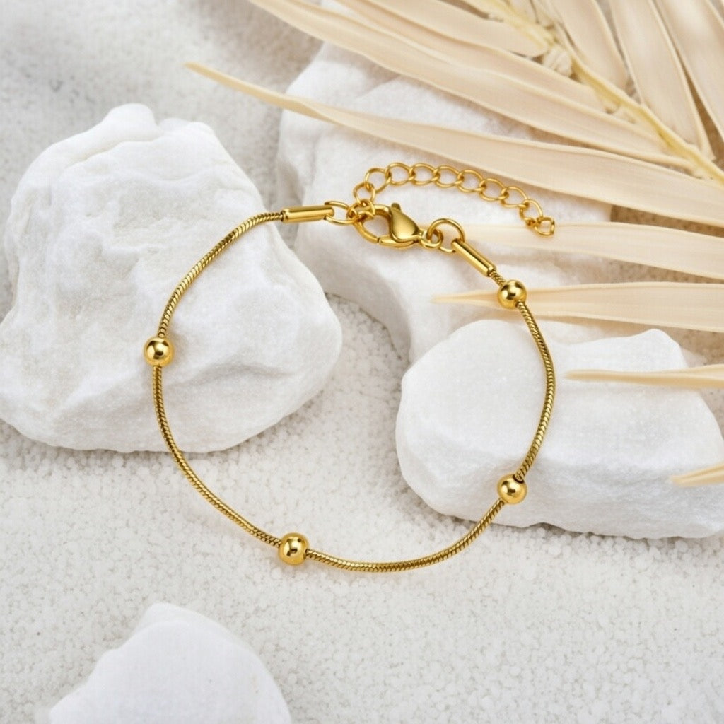 Lara ~ Gold ball bracelet image 2
