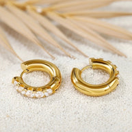 Azalia ~ CZ encrusted hoops