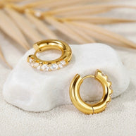 Azalia ~ CZ encrusted hoops