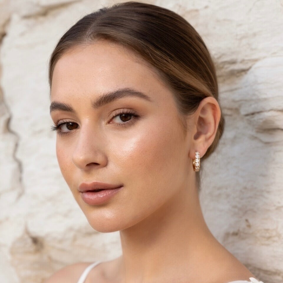Azalia ~ CZ encrusted hoops