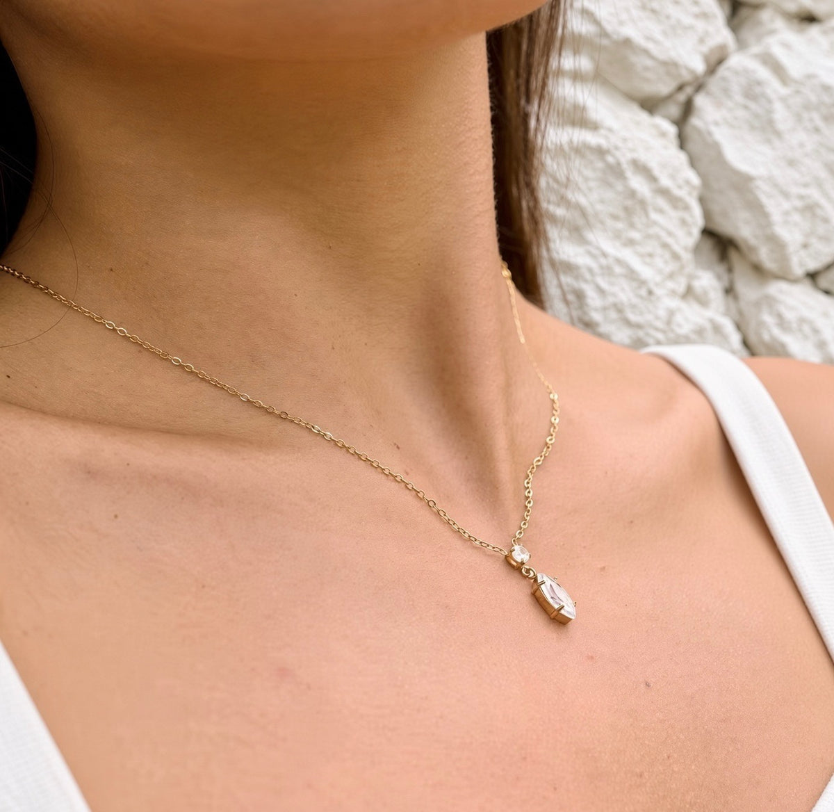 Amara Marquise Crystal Pendant Necklace