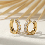 Azalia ~ CZ encrusted hoops
