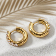 Azalia ~ CZ encrusted hoops