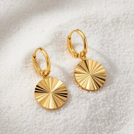 Charlotte ~ Disc huggie earrings image 3