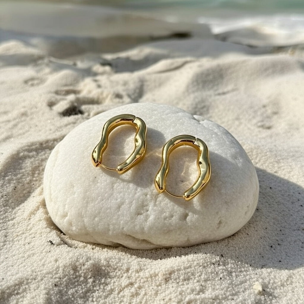 Izzy ~ Modern hoop Earrings image 1