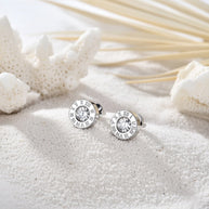 Lennie ~ Silver roman numerals studs image 4