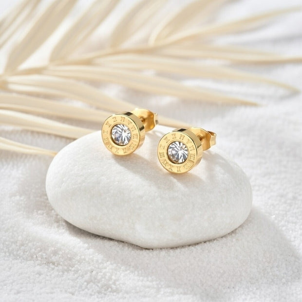 Lennie ~ Roman numeral studs image 1