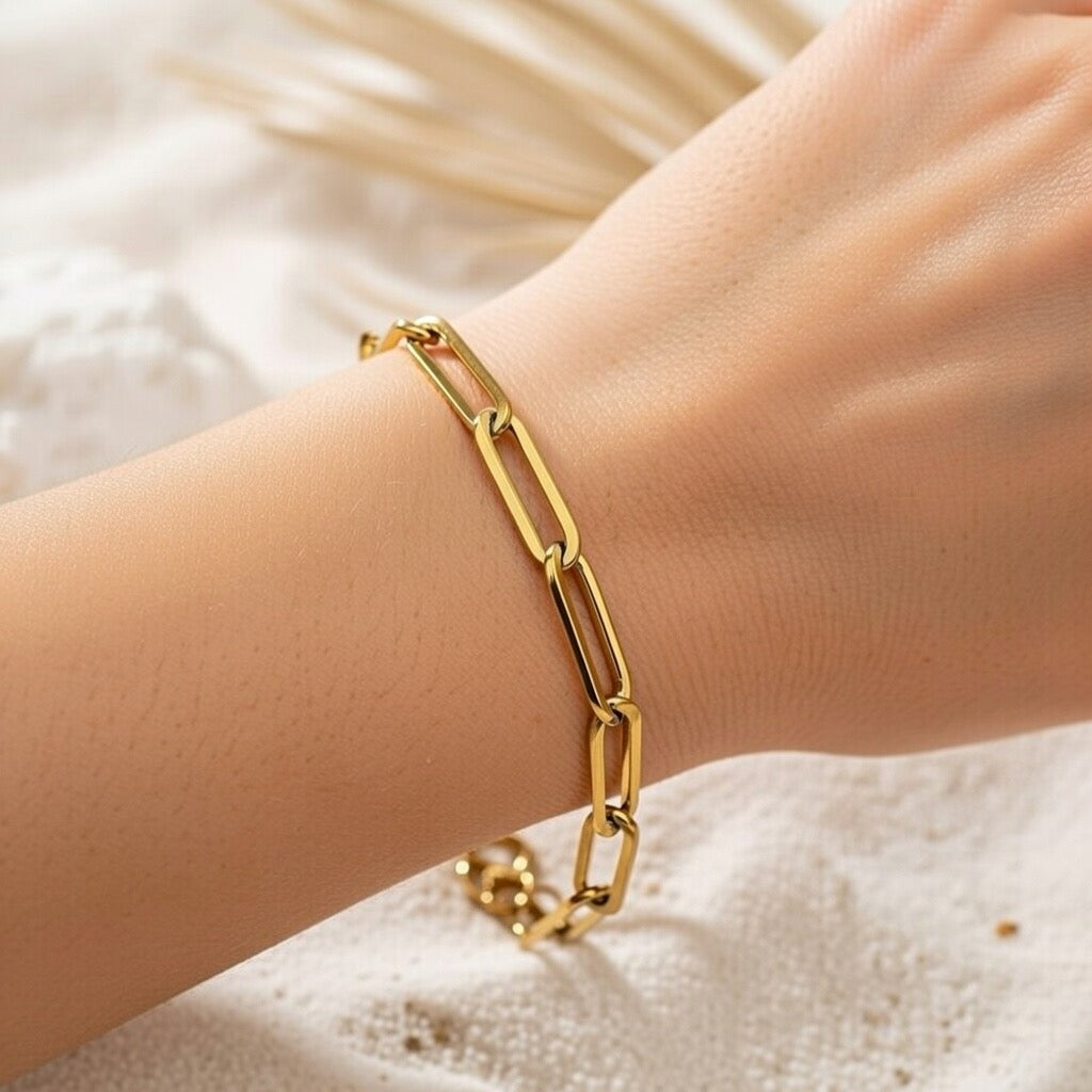 Arabella ~ Gold cuban link bracelet image 2