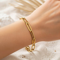 Arabella ~ Gold cuban link bracelet image 2