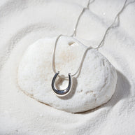 Zuri ~ Silver horseshoe necklace image 3